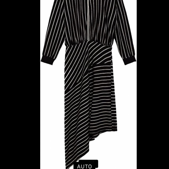 Zara Striped Asymmetric Dress - Picture 4 of 6